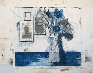 'Still Life with Daffodils', Etching Study by Eleanor Gates-stuart
