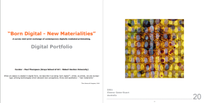 Born Digital - New Materialities: 'DS01' by Eleanor Gates-Stuart. Curator Paul Thomson, Grays School of Art