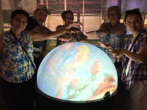 Visitors to 'Under the Surface' by Eleanor Gates-Stuart, Scitech's Artist in Residence 2016