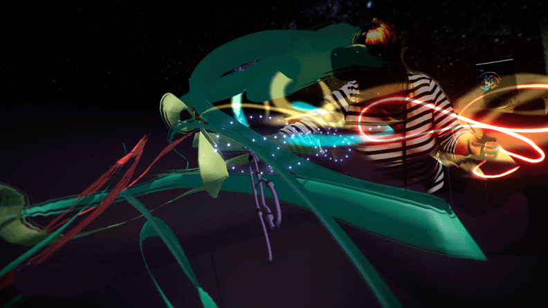 Artist, Eleanor Gates-Stuart Experimenting with Google Tilt Brush