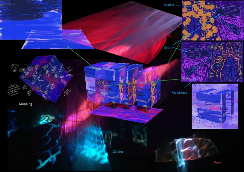'Thought System' - visual mapping for The Immersive Mesopelagic Performance Lab (IMPel) 