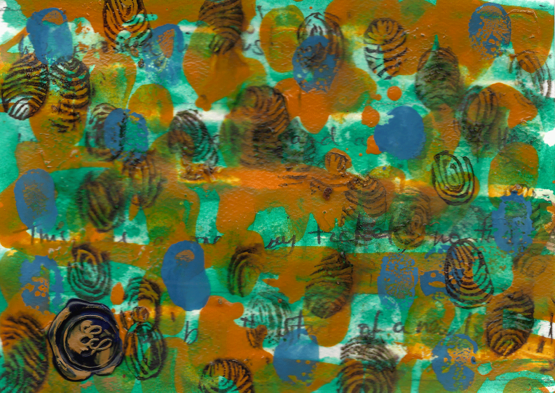 03149: Gates-Stuart. E, ‘New life’, Mixed media: acrylic, ink, graphite and wax on paper (2019)