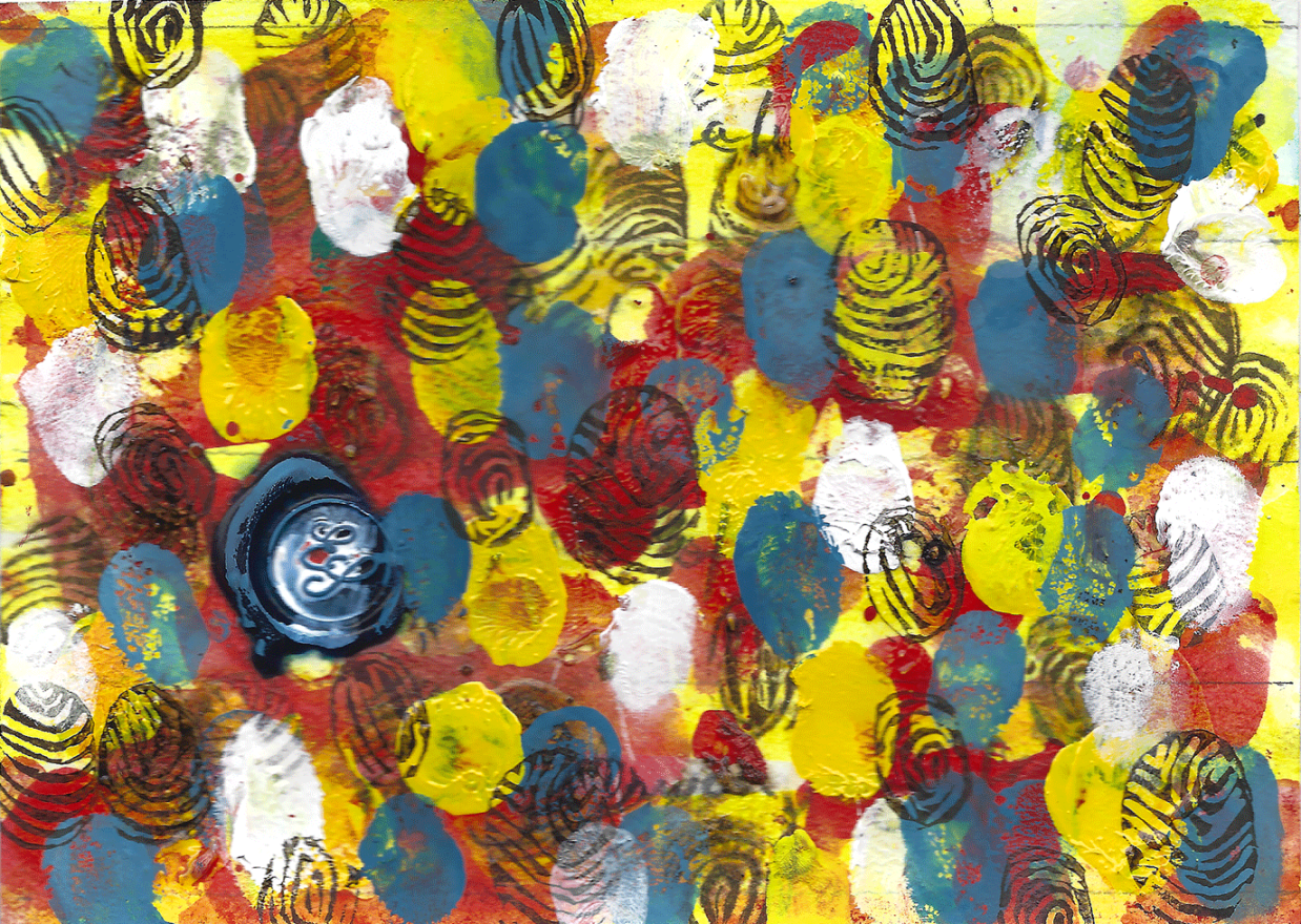 03148: Gates-Stuart. E, ‘Missing you’, Mixed media: acrylic, ink, graphite and wax on paper (2019)