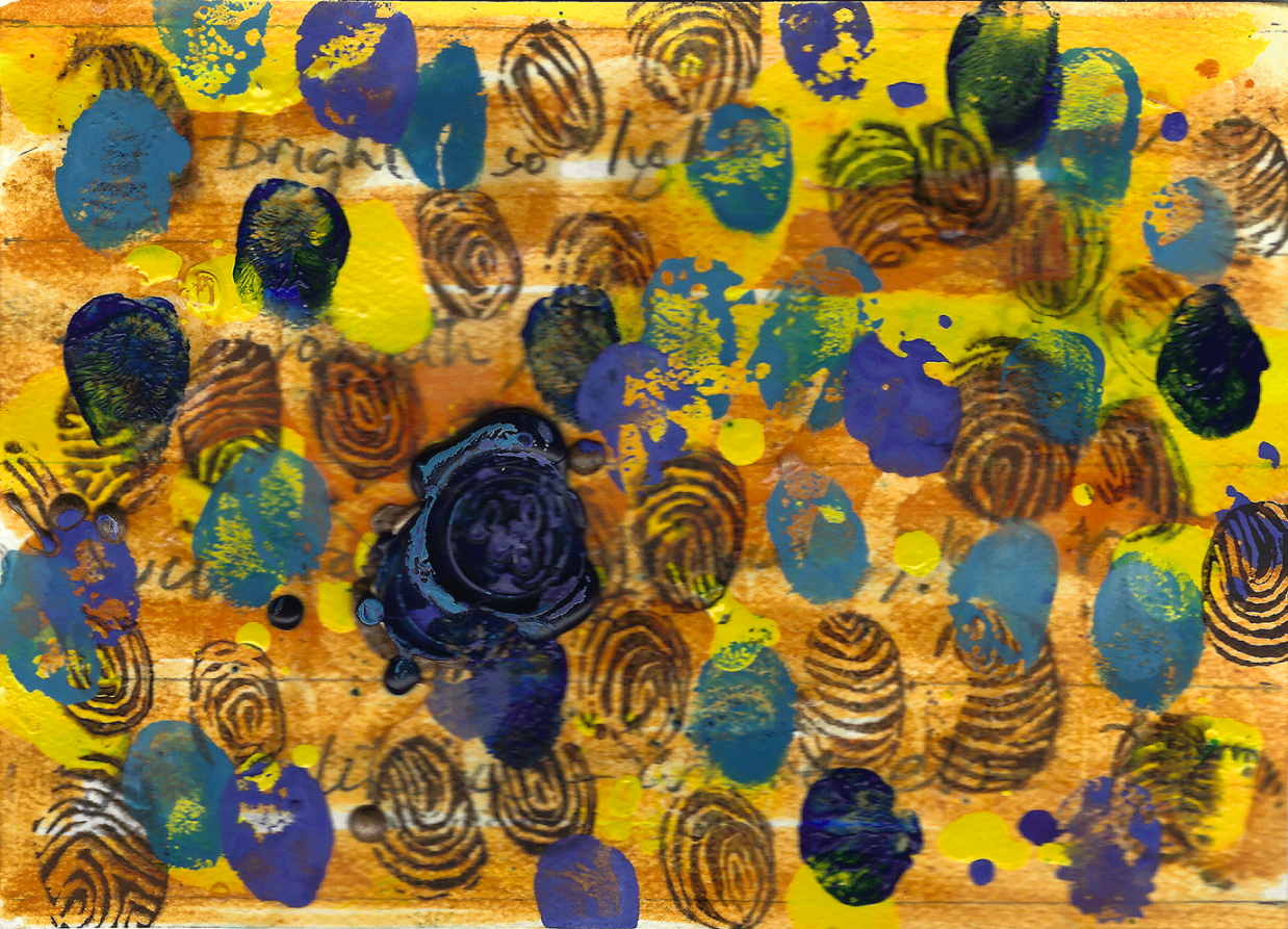 03147: Gates-Stuart. E, ‘Where else’, Mixed media: acrylic, ink, graphite and wax on paper (2019)