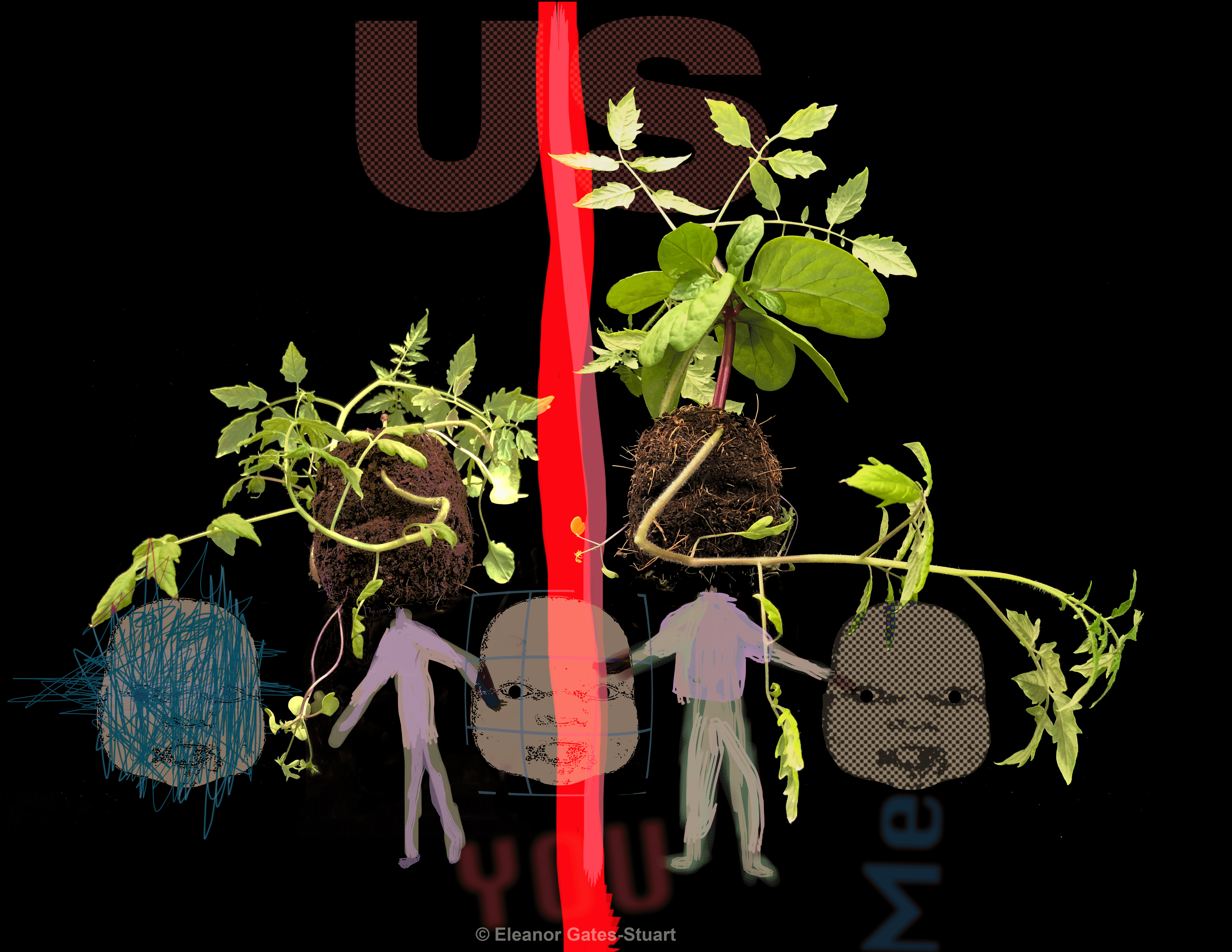 Artwork: 'You-Me: Lost but now found, forever bound by DNA', 'Bio-portraits by Eleanor Gates-Stuart